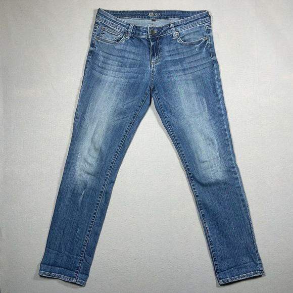 Kut from the Kloth Jeans Womens 8 Mid Rise Straight Leg Blue 30 Inseam - Picture 1 of 11